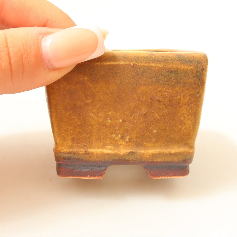 Bonsaischale aus Keramik 6 x 6 x 4,5 cm, grün
