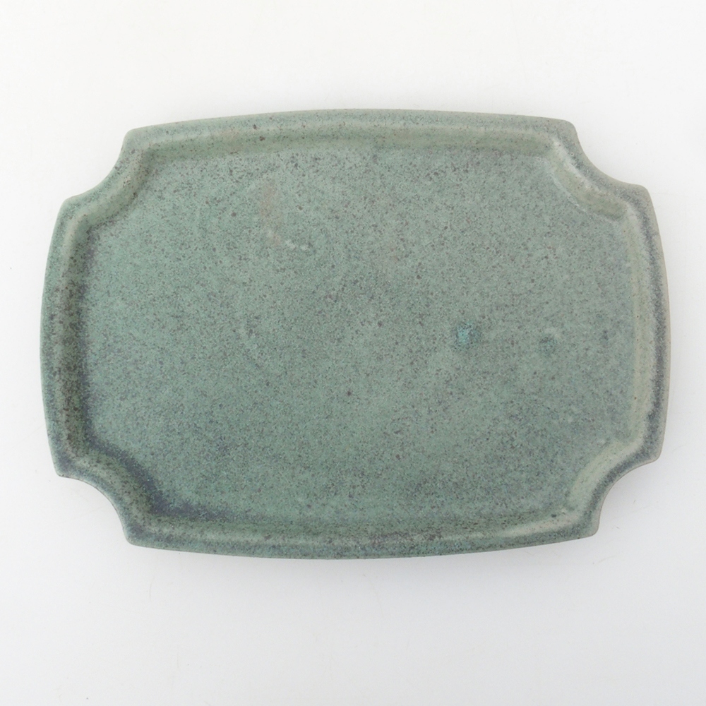 Bonsai-Schale + Unterschale H03 – 16,5 x 12 x 4,5 cm. – grün