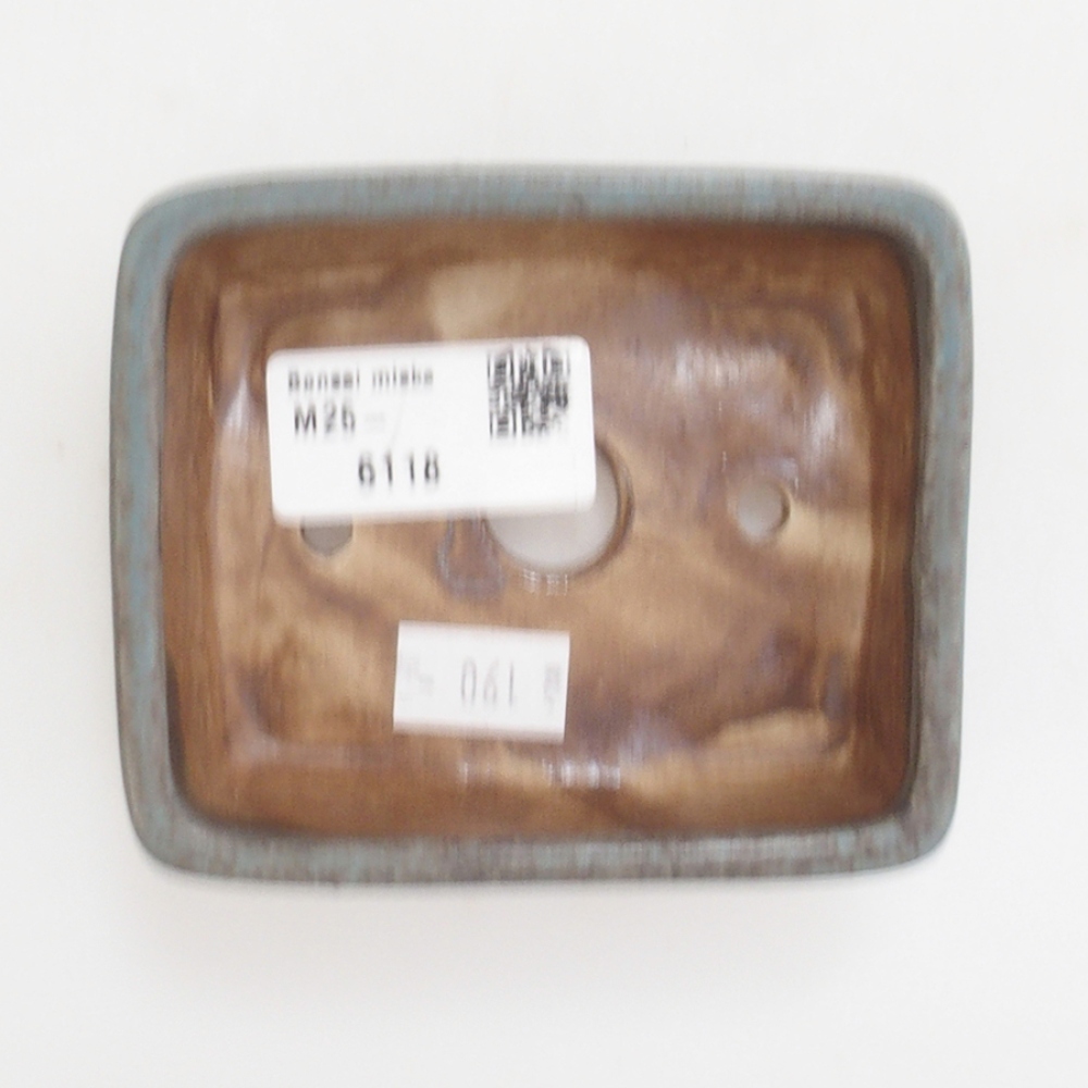 Bonsaischale aus Keramik 9,5 x 8 x 3,5 cm, Farbe blau
