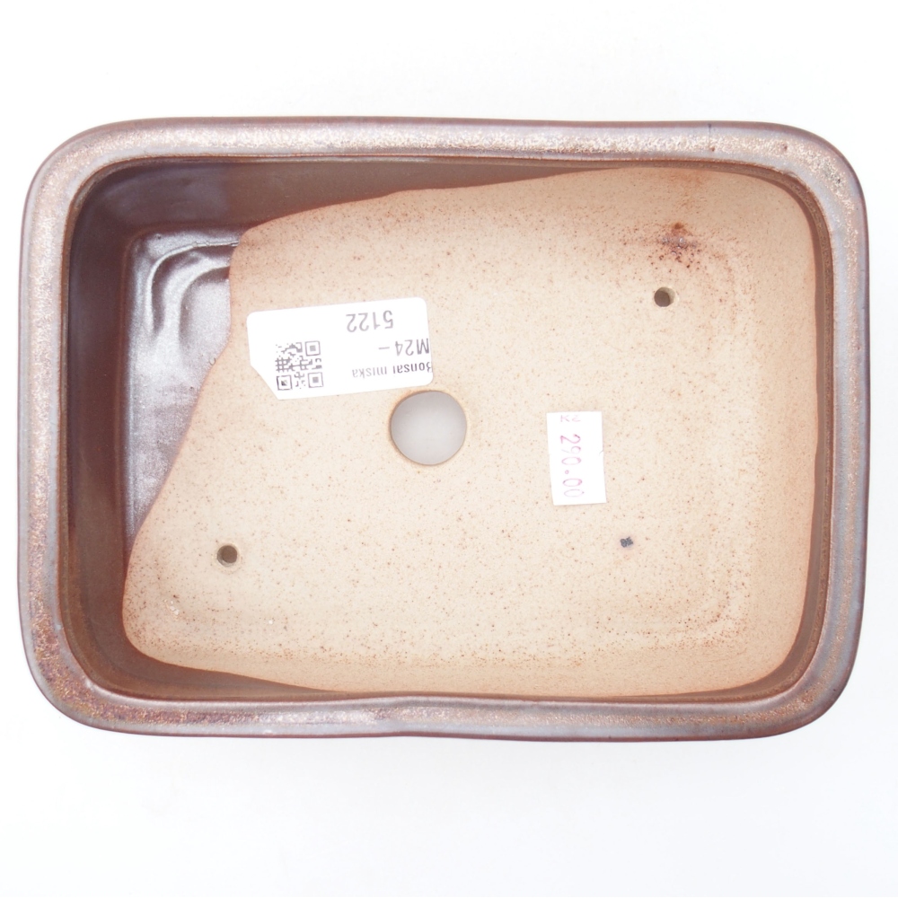 Keramik-Bonsaischale 16,5 x 12 x 5 cm, Farbe braun