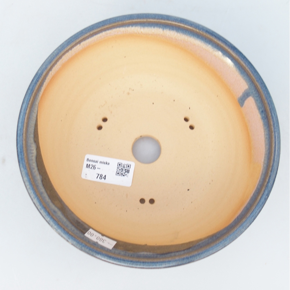 Bonsaischale aus Keramik 18 x 18 x 6 cm, Farbe blau