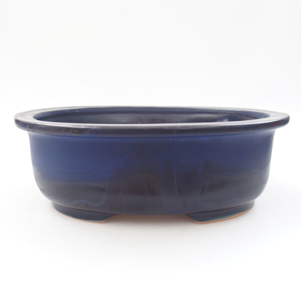 Keramik-Bonsaischale 23,5 x 19 x 8 cm, Farbe blau