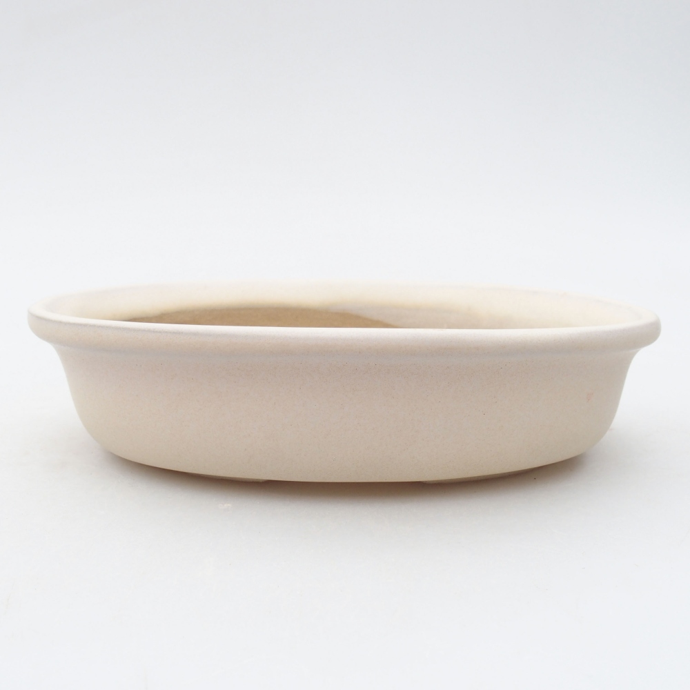 Keramik-Bonsaischale  11,5 x 11,5 x 5 cm, Farbe beige