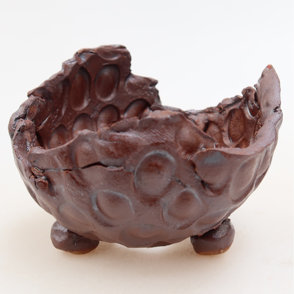 Keramikschale  8,5 x 8 x 6,5 cm, metallfarben
