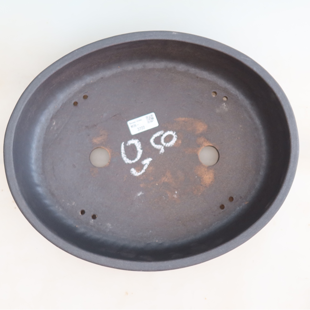 Keramik-Bonsai-Schale 37,5 x 30,5 x 8 cm, Farbe: braun