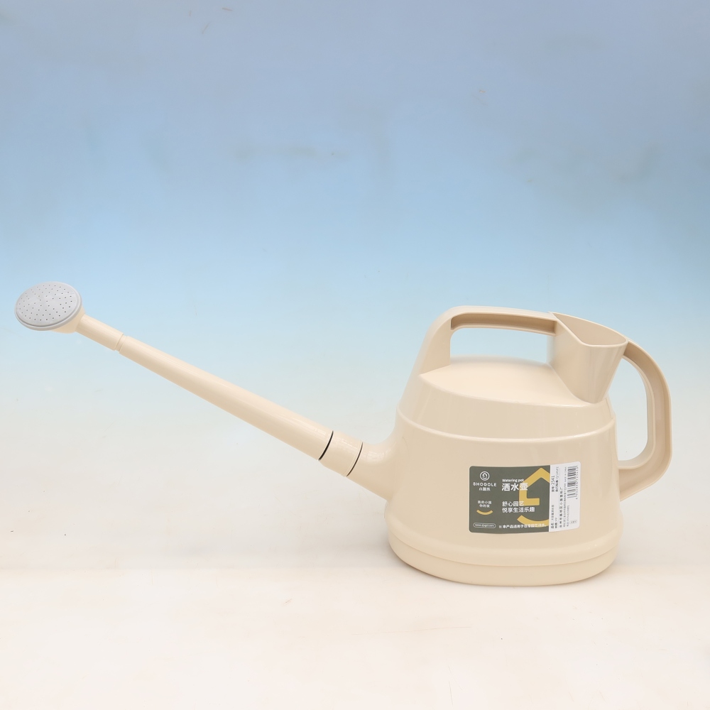Kunststoff-Gießkanne, 4,5 Liter, beige – hell