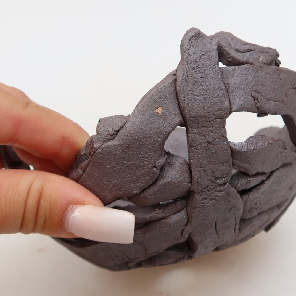 Keramikschale  13,5 x 13,5 x 7 cm, metallfarben