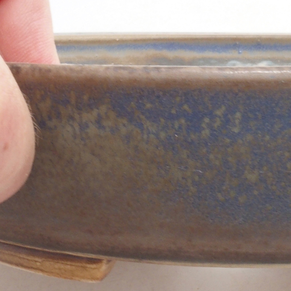 Bonsaischale aus Keramik 18 x 16 x 4 cm, Farbe blau