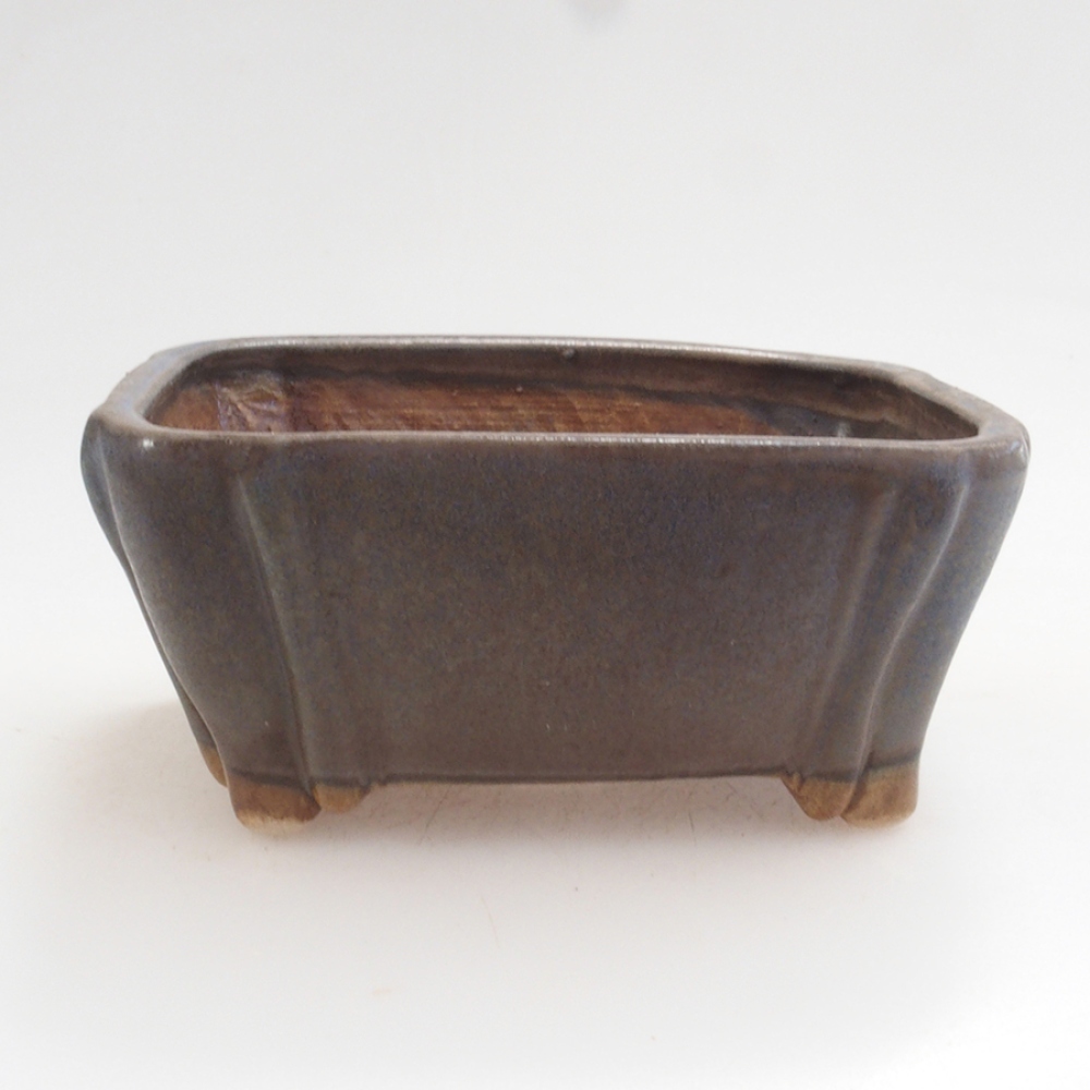 Bonsaischale aus Keramik 10 x 8,5 x 4,5 cm, Farbe blau