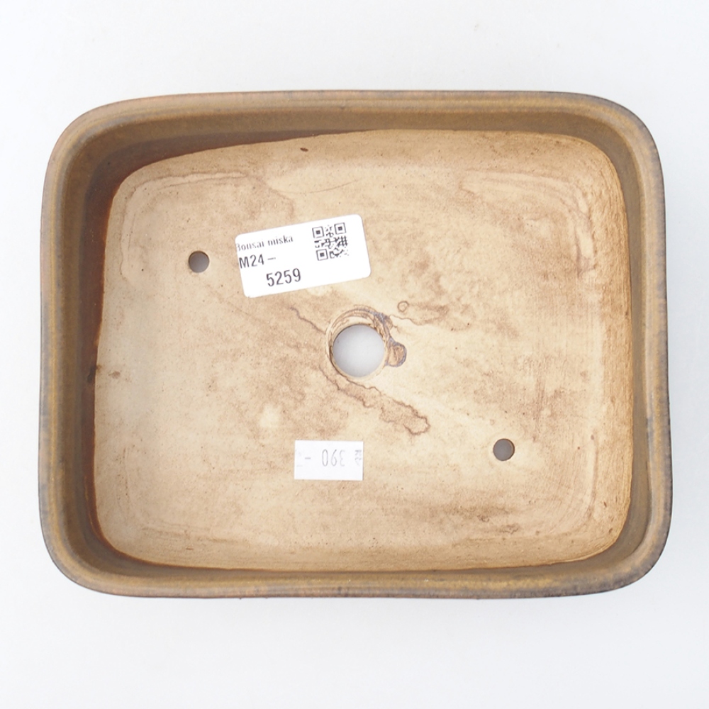 Bonsaischale aus Keramik 17,5 x 14 x 4,5 cm, Farbe braun