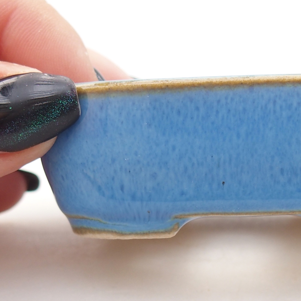 Mini-Bonsaischale 7 x 6 x 2,5 cm, Farbe blau
