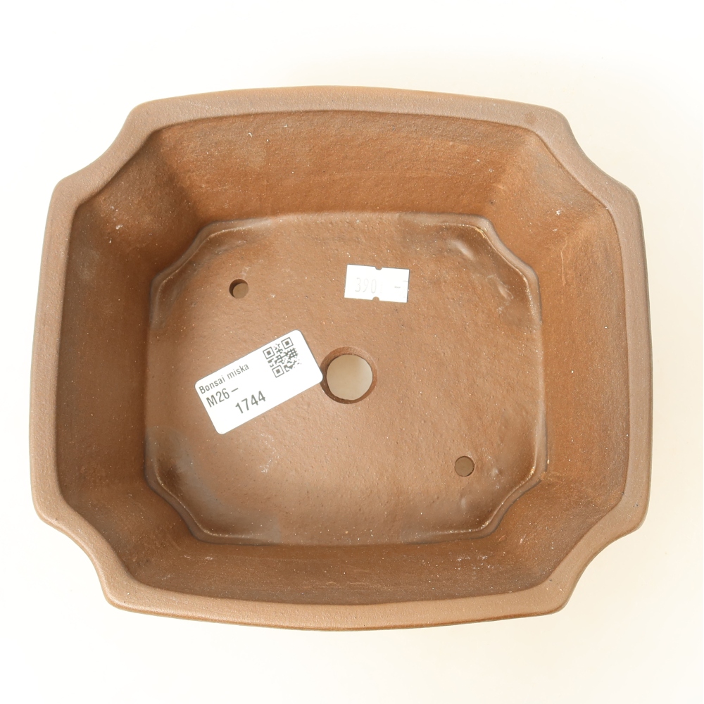 Bonsaischale aus Keramik 18 x 15 x 6 cm, braun