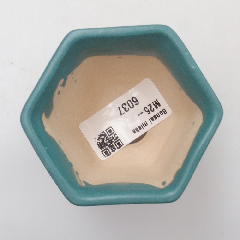 Keramik Bonsai Schale 6,5 x 6,5 x 5 cm, Farbe blau