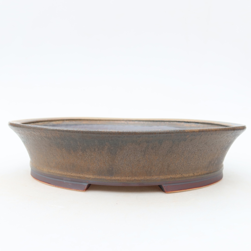 Keramik-Bonsai-Schale 24 x 21,5 x 5,5 cm, Farbe: braun