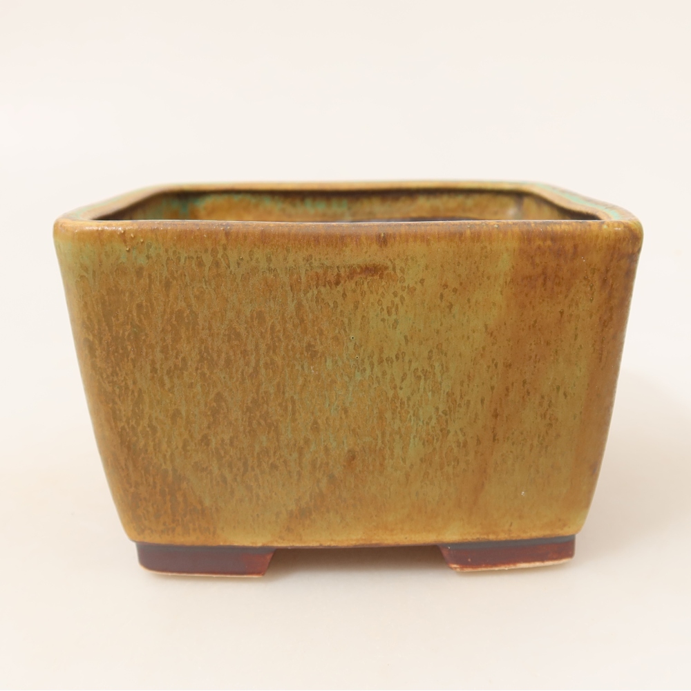 Bonsaischale aus Keramik 13 x 13 x 8 cm, grün