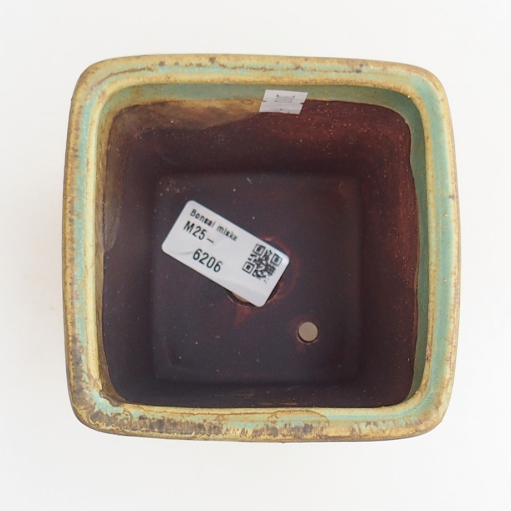 Bonsaischale aus Keramik 10 x 10 x 12 cm, grün