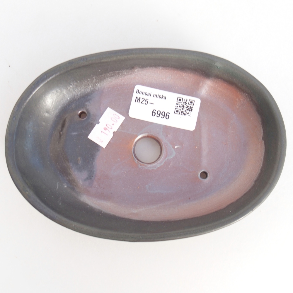 Bonsaischale aus Keramik 15,5 x 11 x 2,5 cm, grau