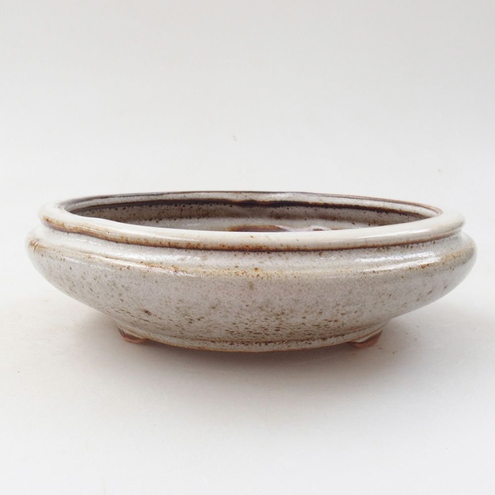 Keramik-Bonsaischale 15,5 x 15,5 x 5 cm, Farbe Weiß