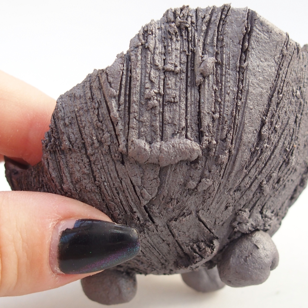 Keramikschale 8,5 x 8 x 5,5 cm , Metallic-Farbe