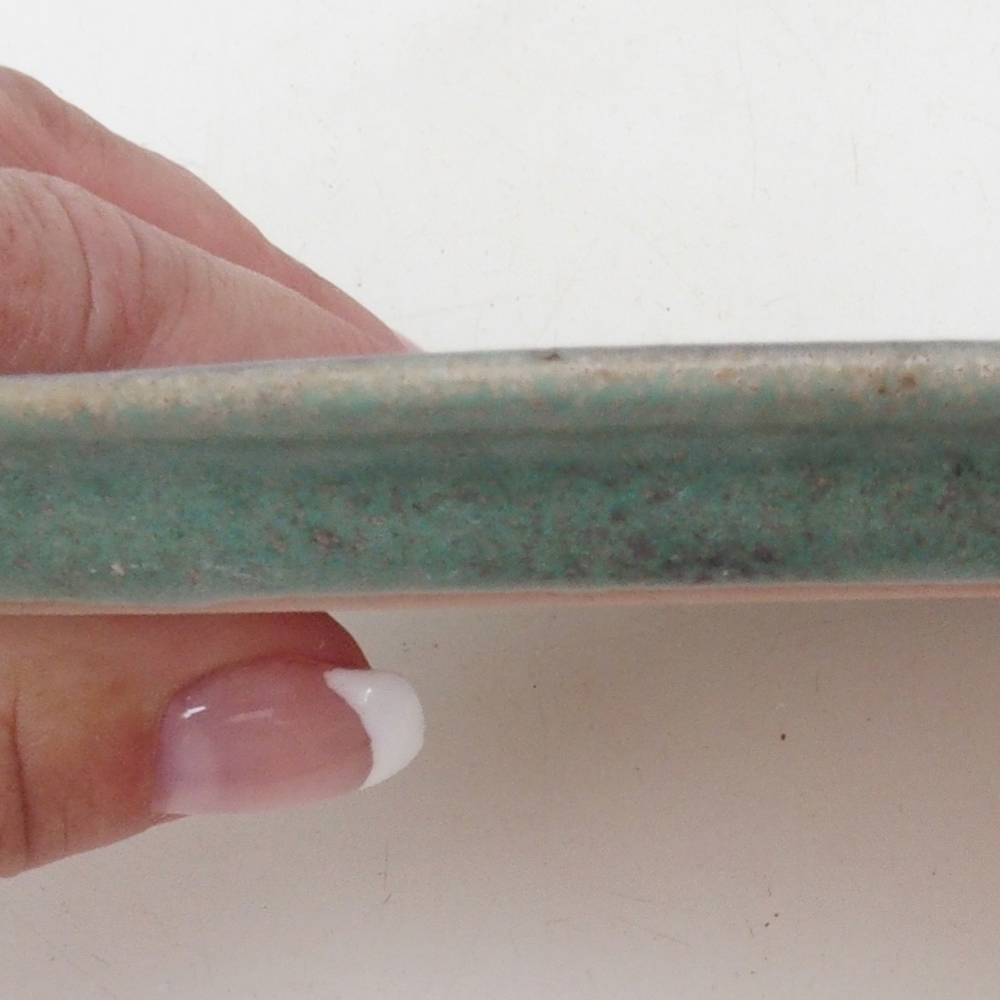 Keramikschale H02 – 17,5 × 12 × 1 cm – grün