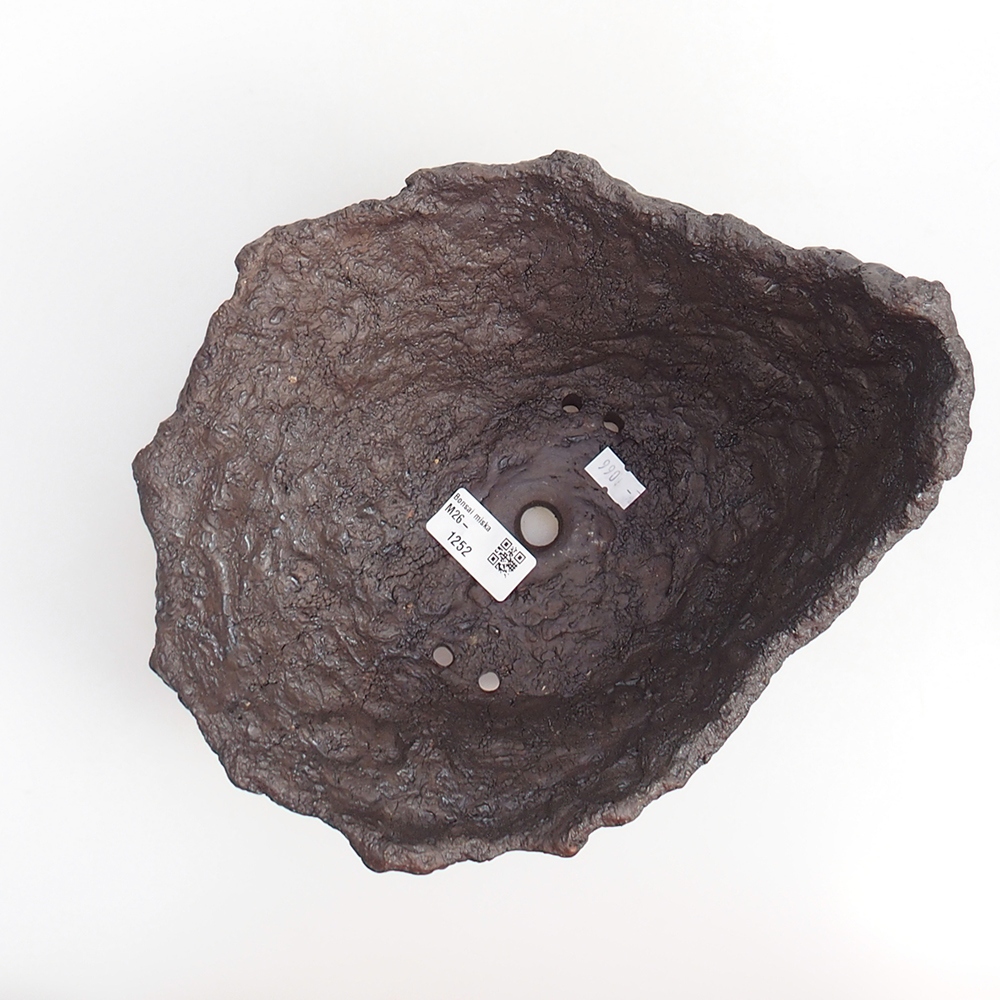 Keramikschale 19 x 15 x 14 cm , Farbe braun