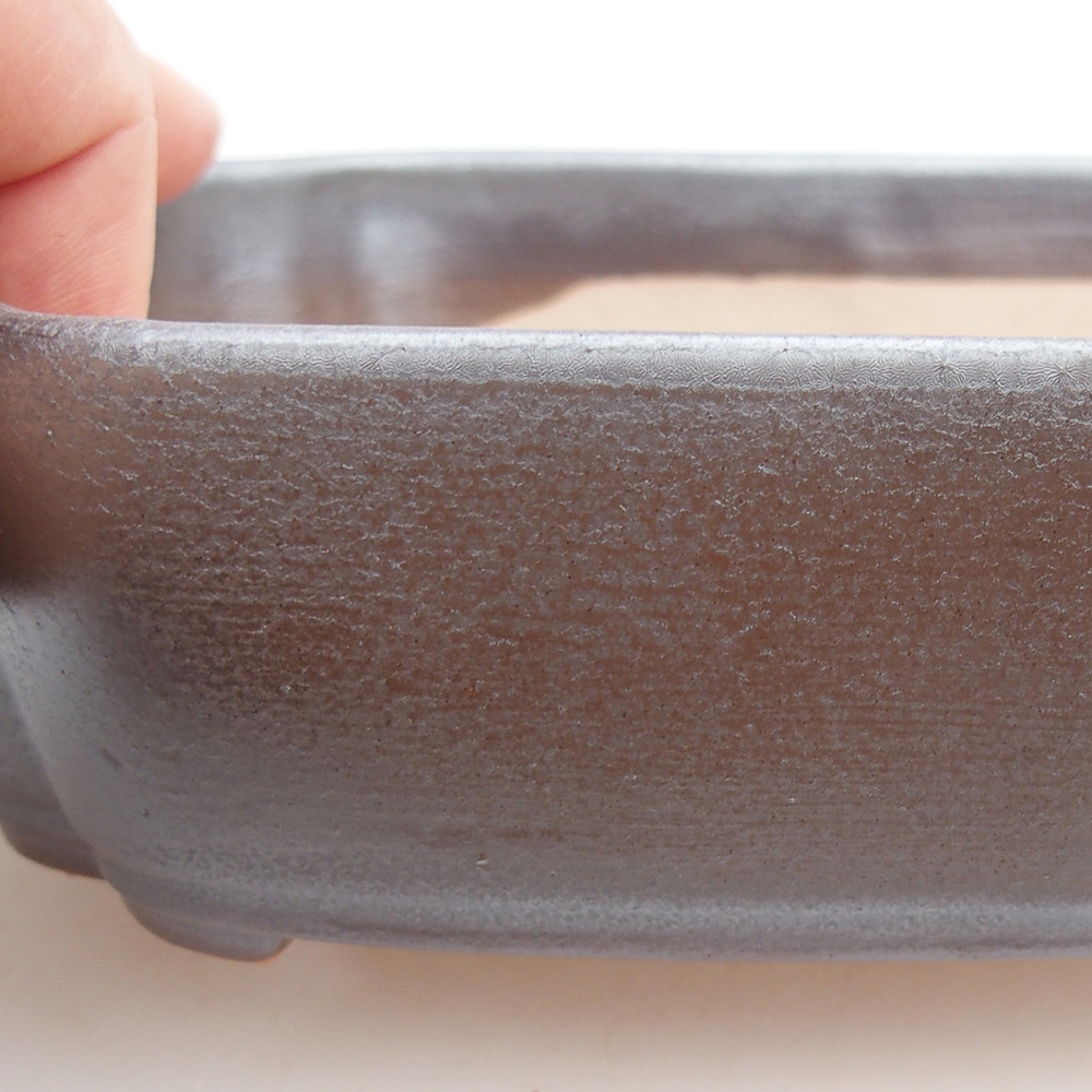 Bonsaischale aus Keramik 18 x 13 x 5 cm, metallfarben