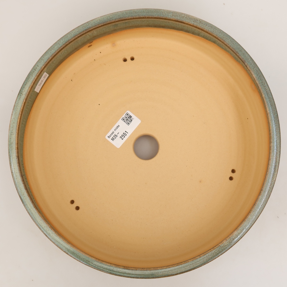 Keramik-Bonsai-Schale, 26,5 x 26,5 x 6,5 cm, Farbe: grün