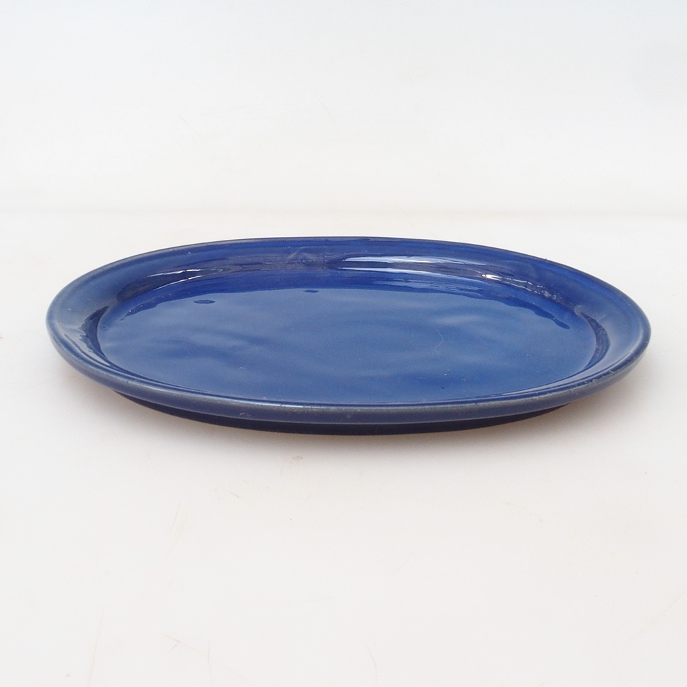 Bonsaischale oval S – 20 x 16,5 x 1,5 cm – blau