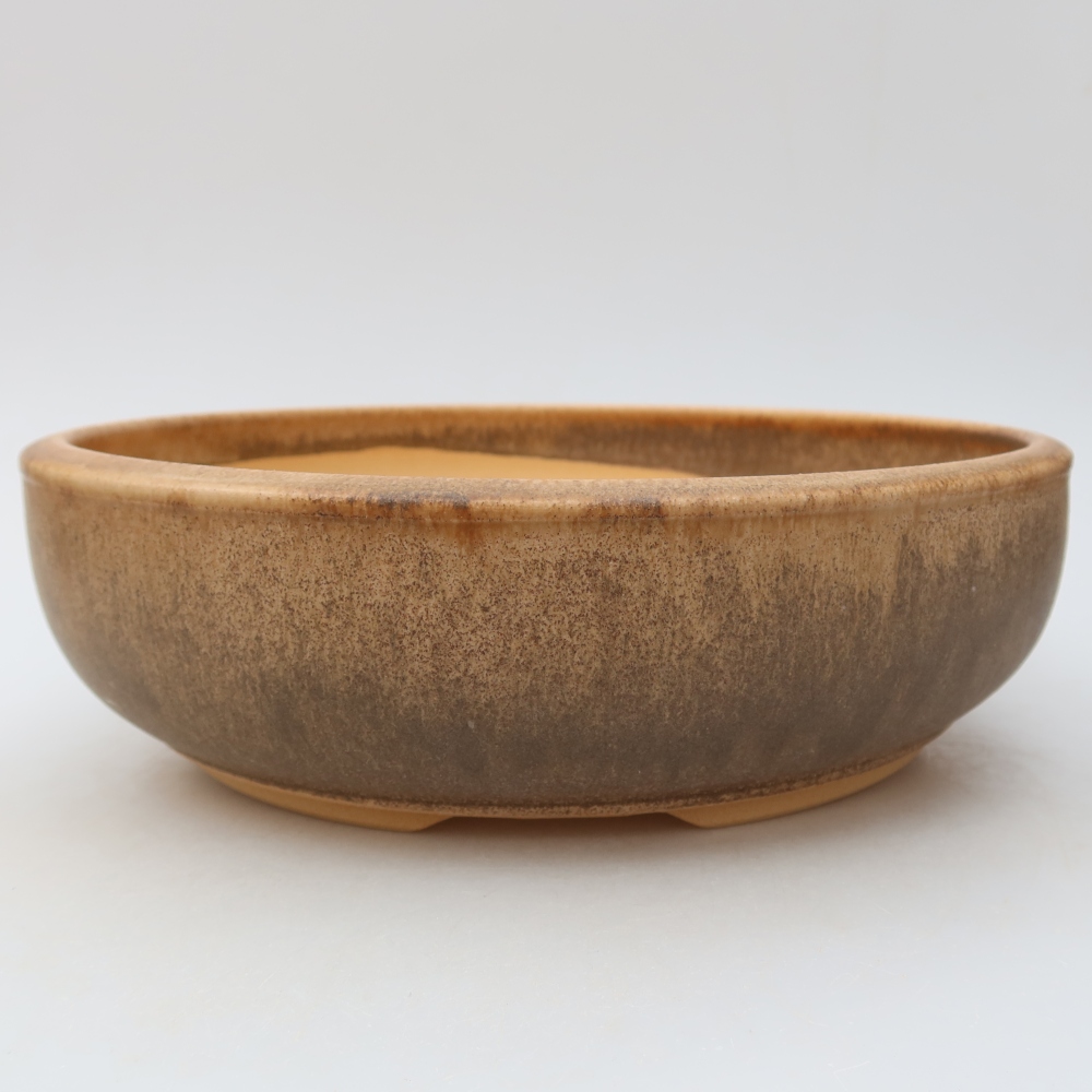 Keramik-Bonsai-Schale, 26 x 26 x 7,5 cm, Farbe: Braun