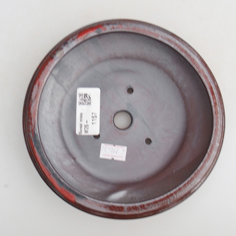 Bonsaischale aus Keramik 15 x 15 x 4,5 cm, Farbe rot