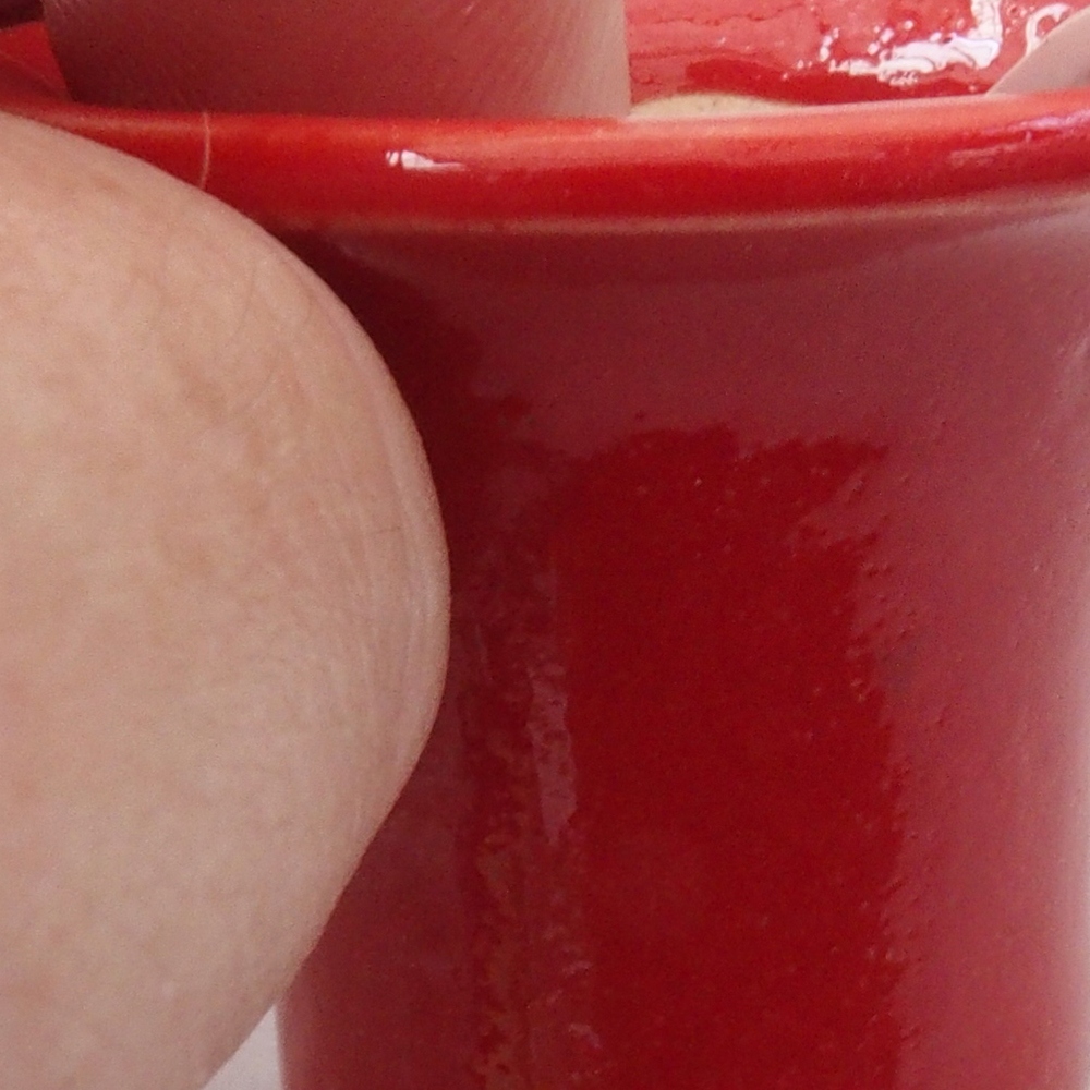 Mini-Bonsaischale 4 x 4 x 4 cm, Farbe rot