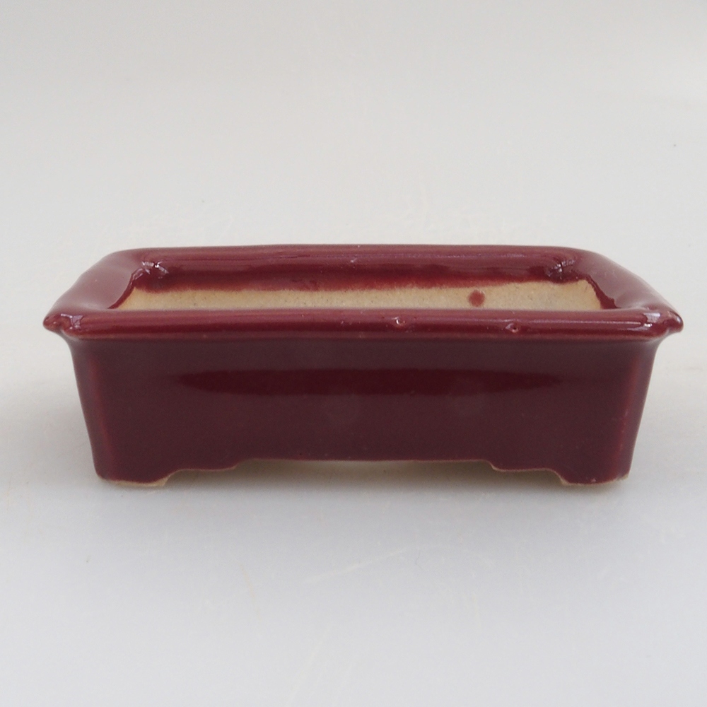 Mini-Bonsaischale 7 x 4,5 x 2 cm, Farbe Burgunder