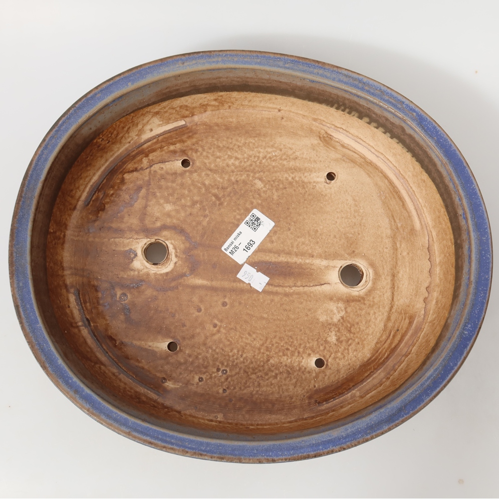Keramik-Bonsai-Schale 31,5 x 27,5 x 7 cm, Farbe: Blau