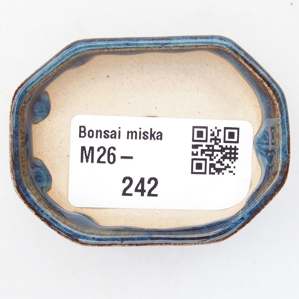 Mini-Bonsaischale 5,5 x 4 x 1,5 cm, Farbe blau
