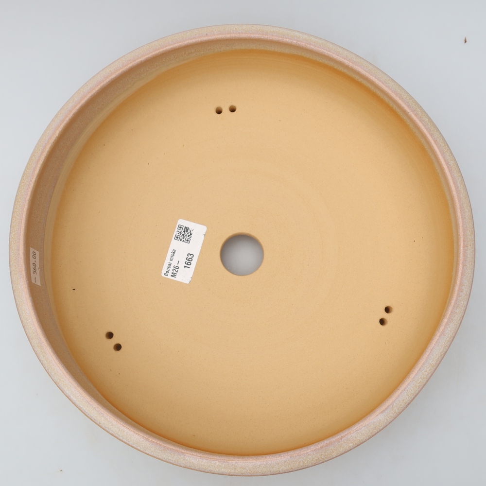 Keramik-Bonsai-Schale, 26,5 x 26,5 x 6,5 cm, Farbe: Beige