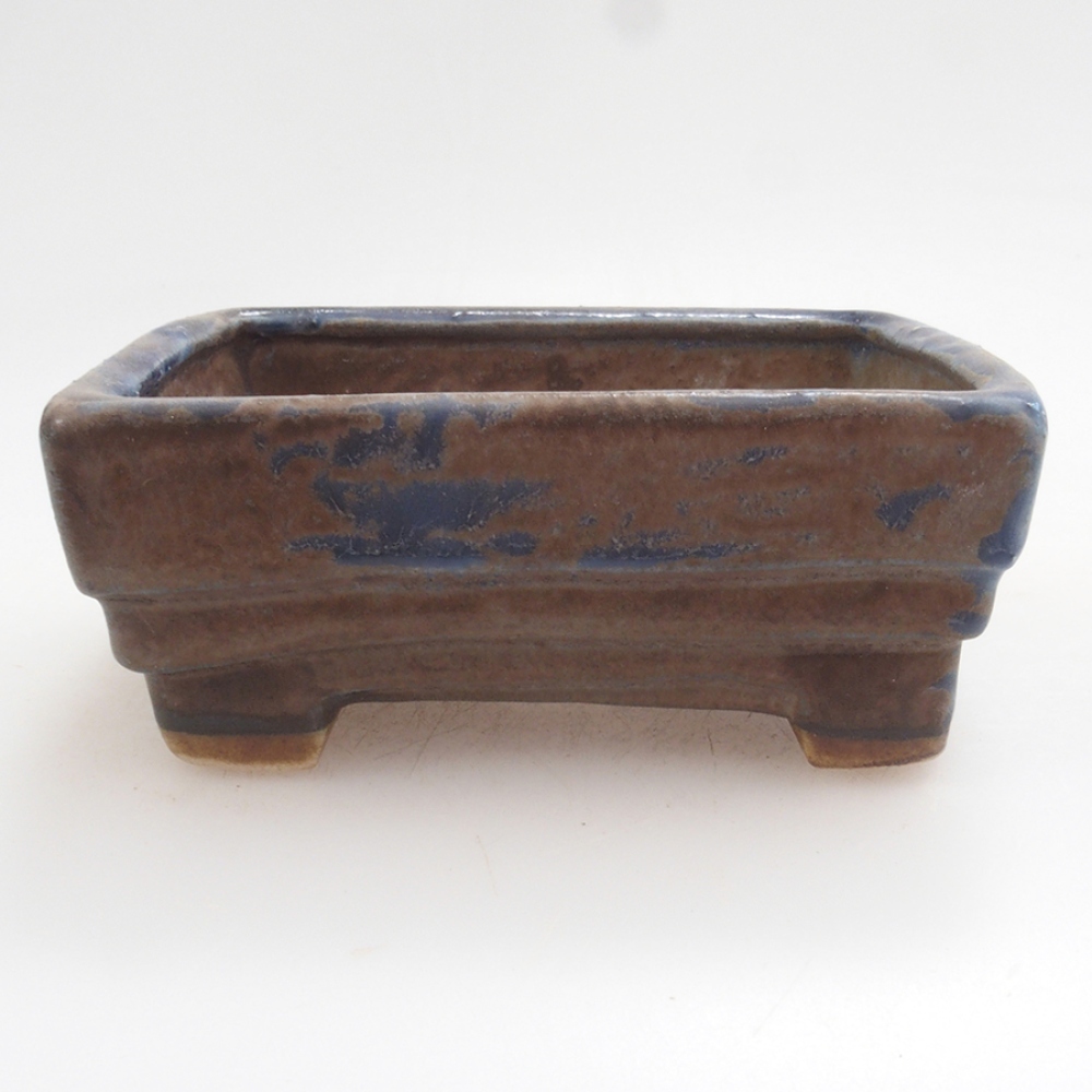Bonsaischale aus Keramik 9 x 7,5 x 3,5 cm, Farbe blau