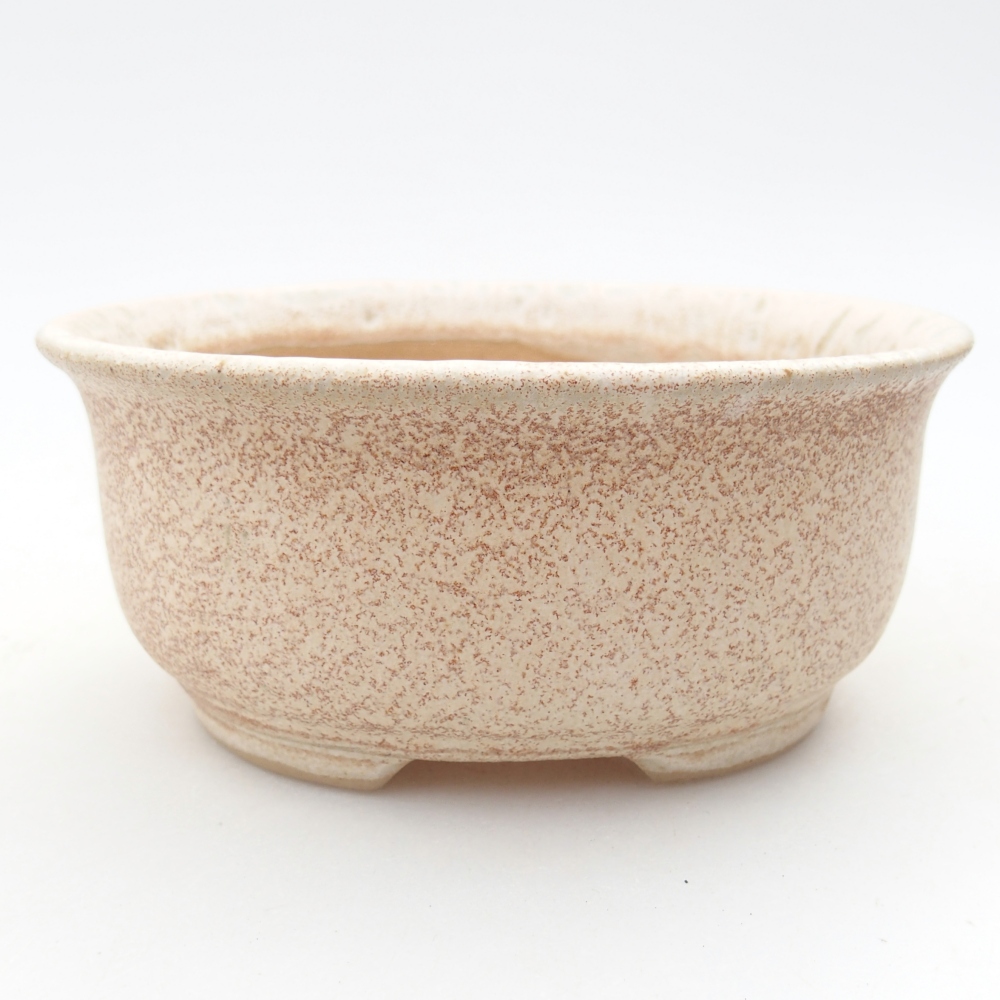 Bonsaischale aus Keramik 12 x 10 x 5,5 cm, Farbe beige