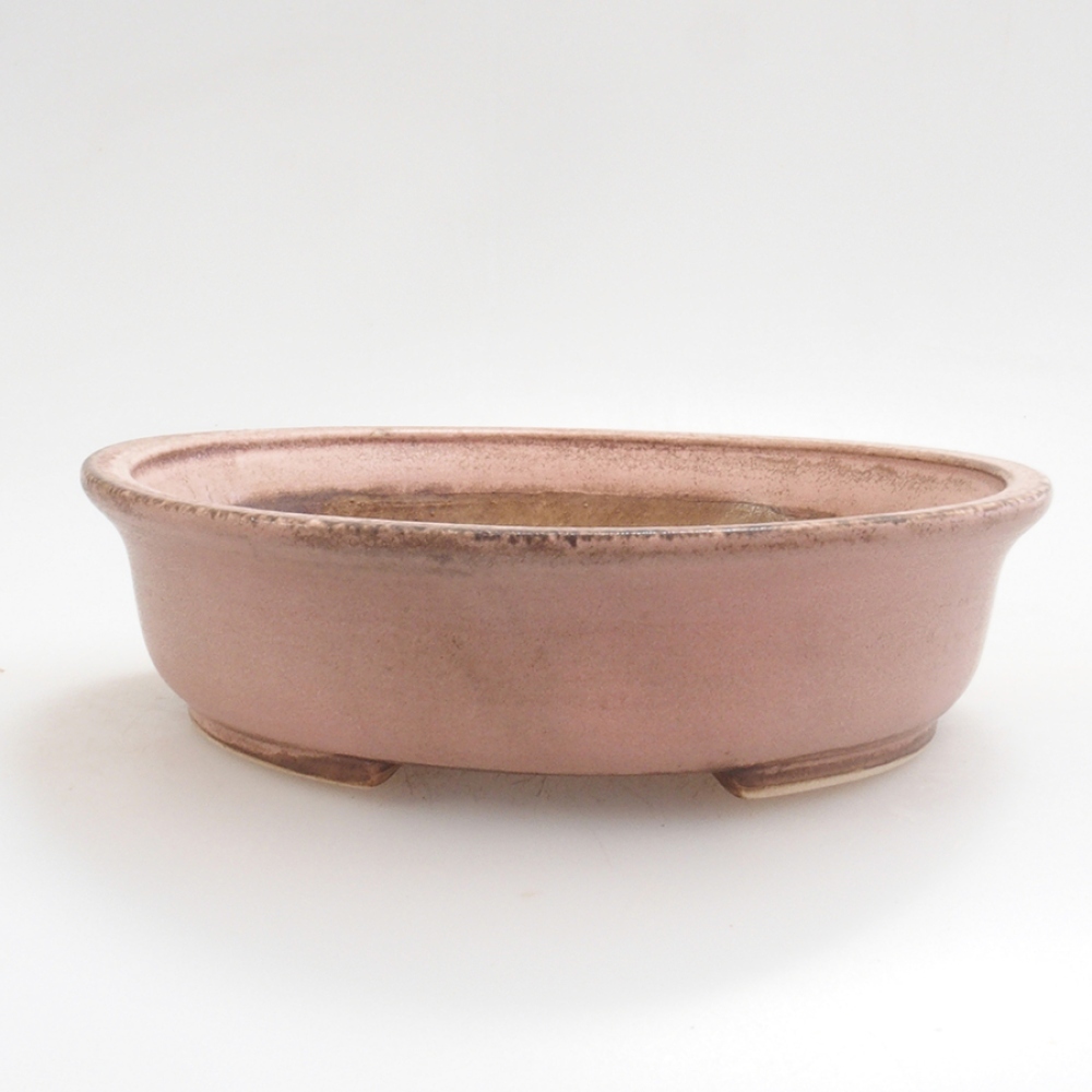 Bonsaischale aus Keramik 15 x 14 x 4 cm, Farbe rosa