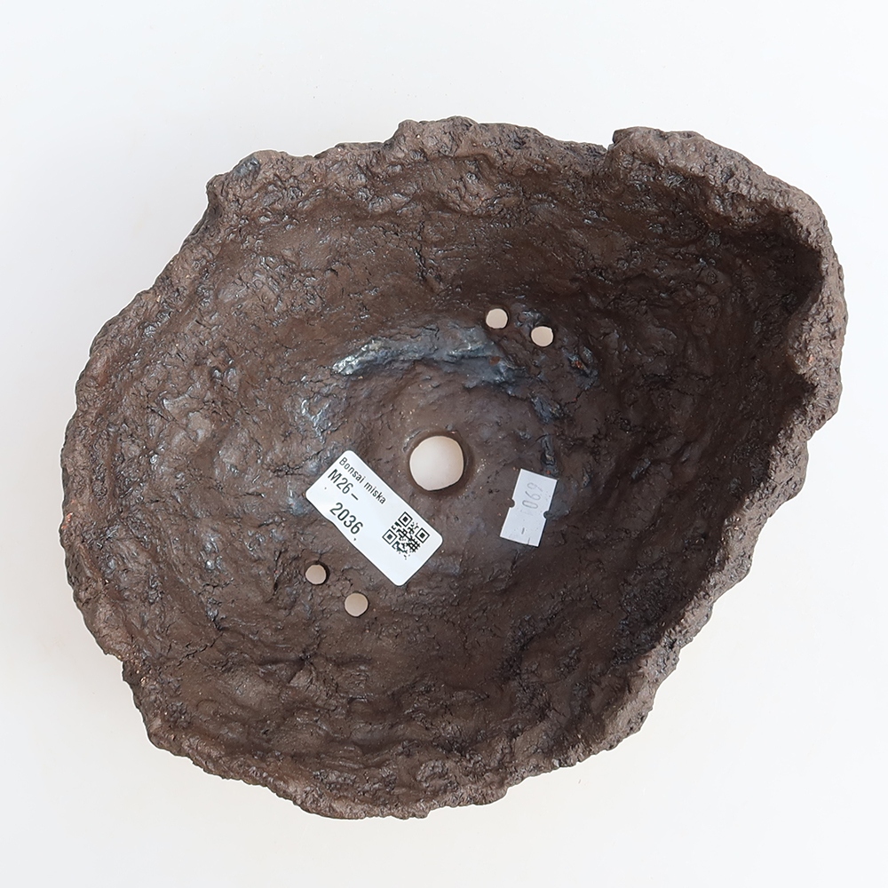 Keramikschale 20 x 16 x 13 cm, Farbe: braun