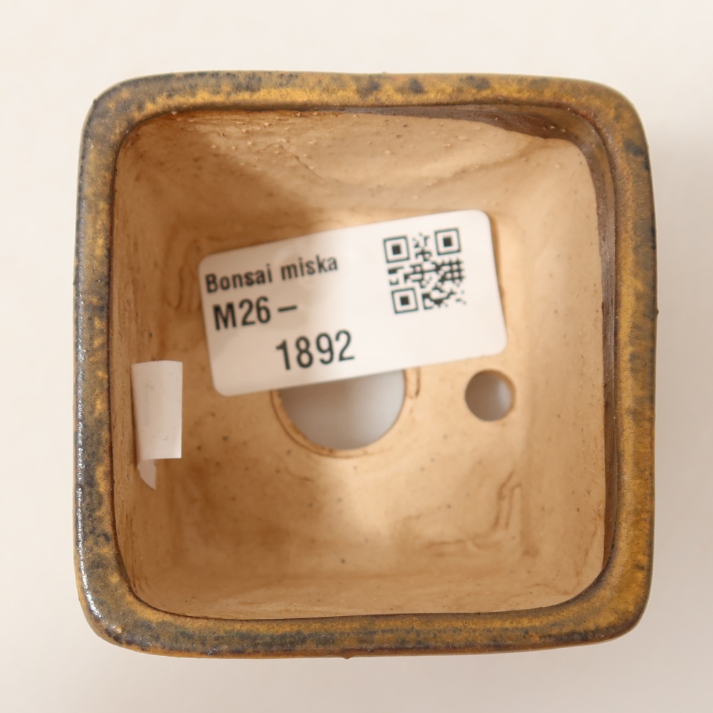 Keramik-Bonsai-Schale, 6 x 6 x 5 cm, Farbe: Blau