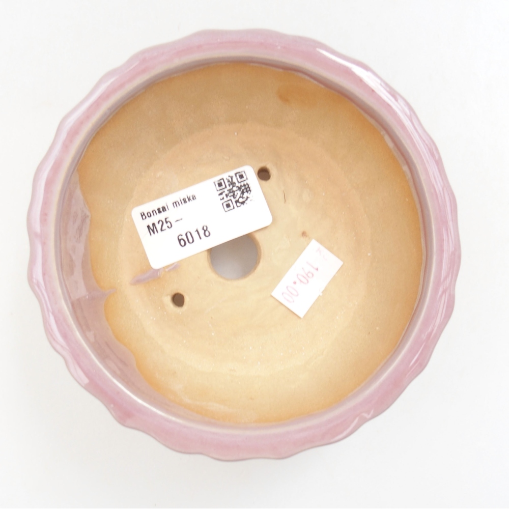 Keramik-Bonsaischale 11,5 x 11,5 x 5 cm, Farbe  rosa