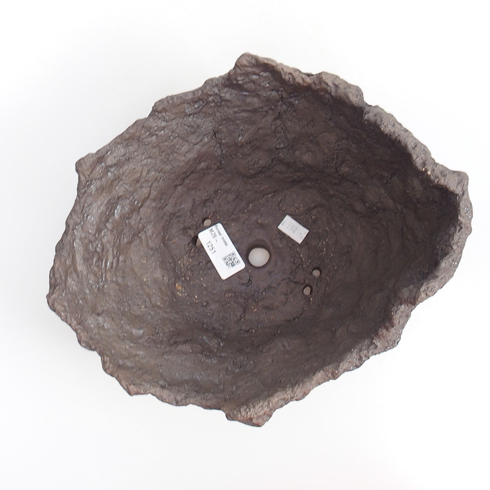 Keramikschale 19 x 15 x 14 cm , Farbe braun