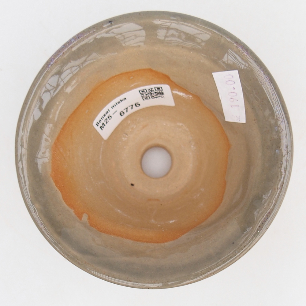 Bonsaischale aus Keramik 10,5 x 10,5 x 7 cm, grau