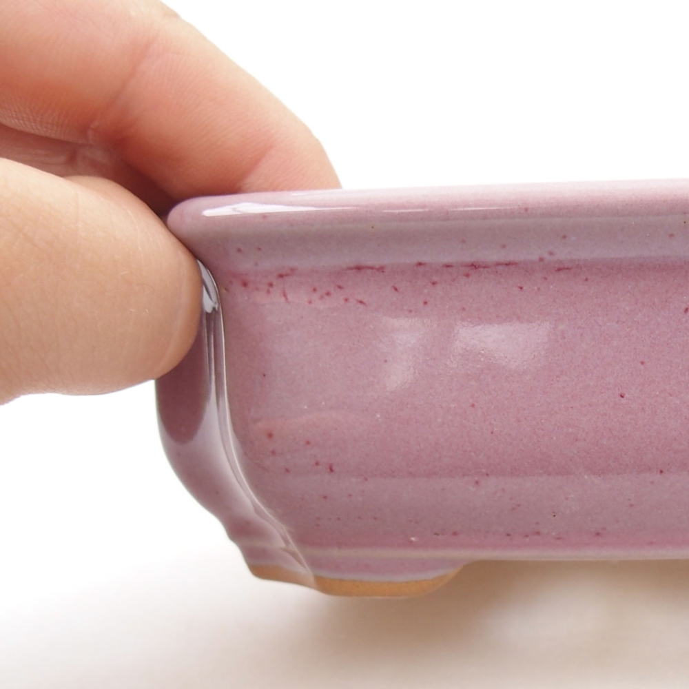 Keramik-Bonsaischale 12 x 9 x 4,5 cm, Farbe  rosa