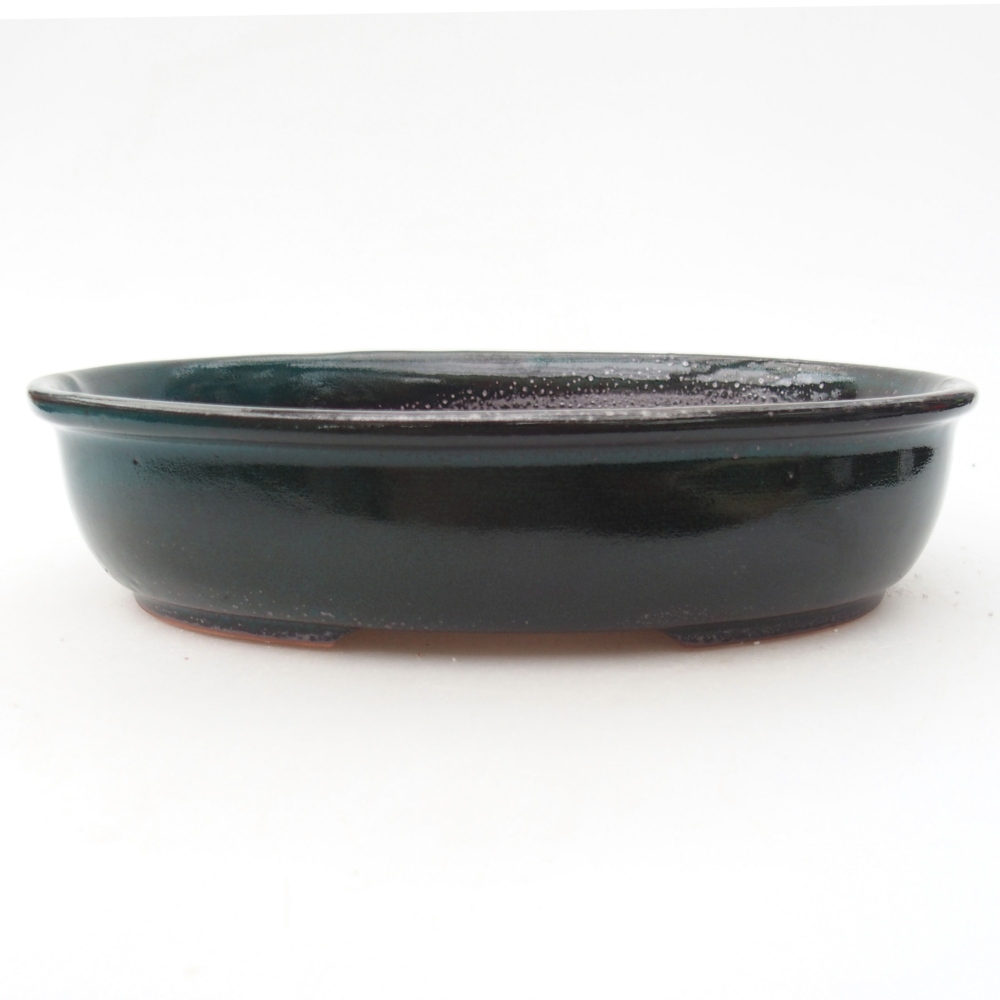Keramik-Bonsaischale 22 x 17 x 5 cm, Farbe Grün
