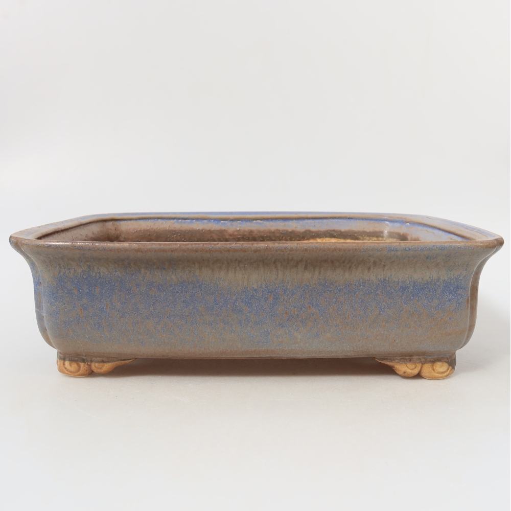 Keramik-Bonsai-Schale 25,5 x 20 x 7 cm, Farbe: Blau