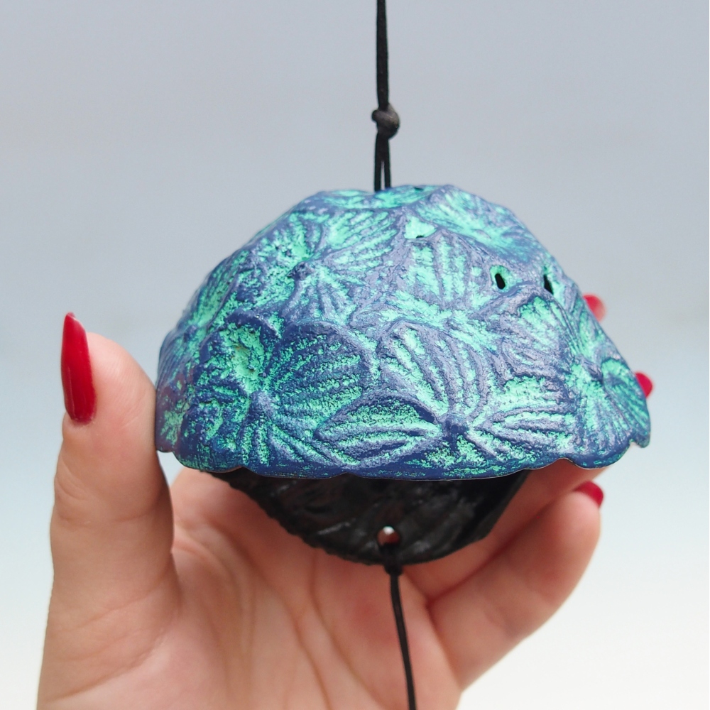 Metall-Windspiel, blaugrün