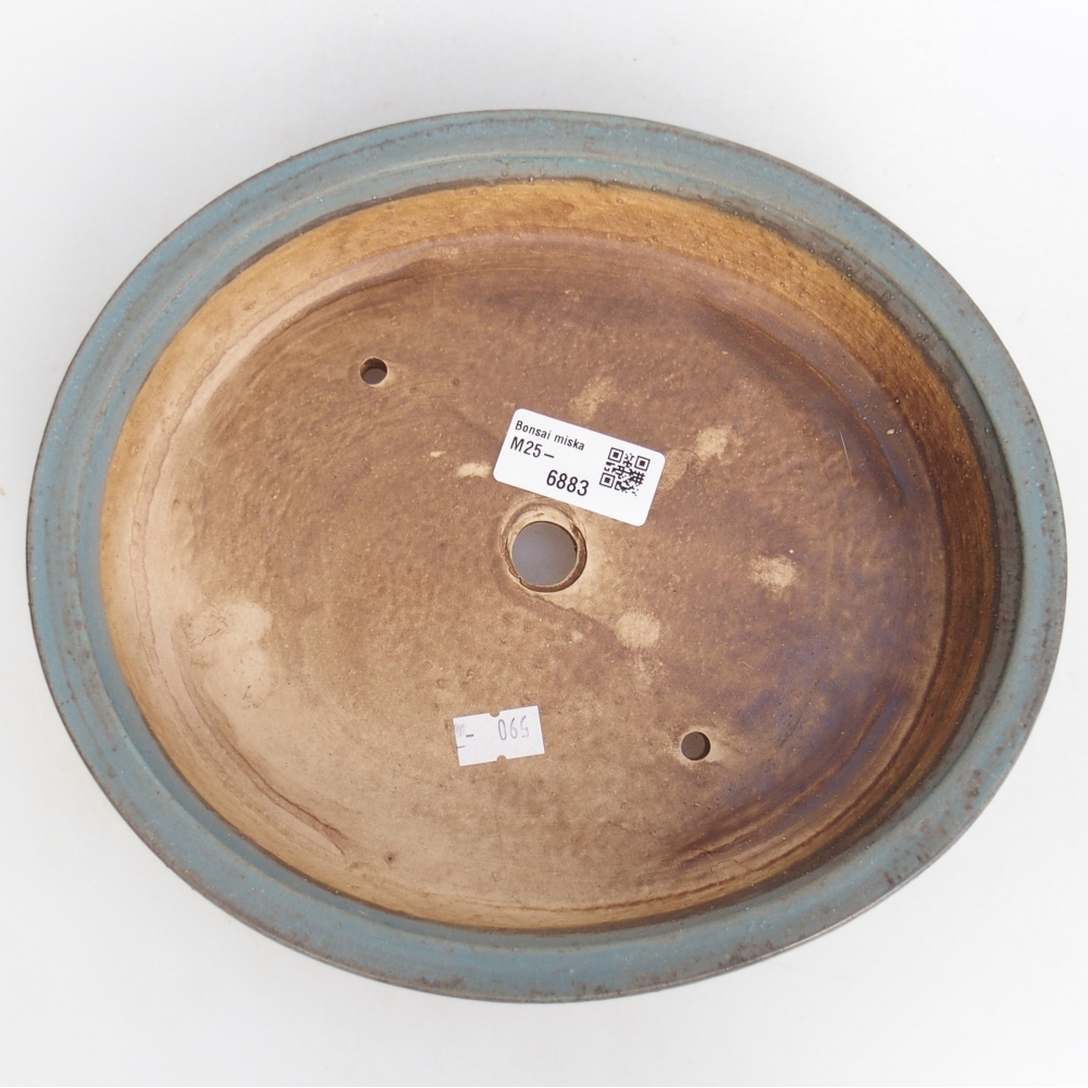 Bonsaischale aus Keramik 24 x 20,5 x 5 cm, Farbe blau