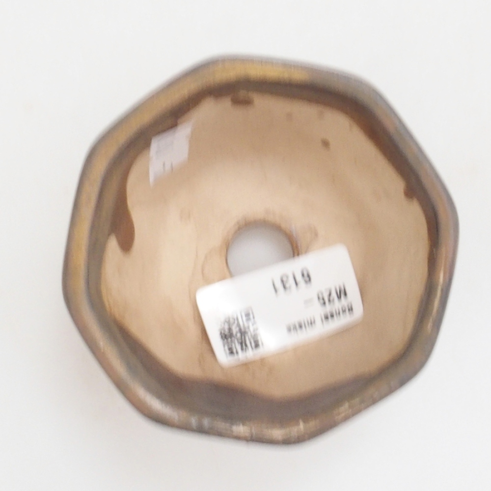 Bonsaischale aus Keramik 9 x 7,5 x 3,5 cm, Farbe braun