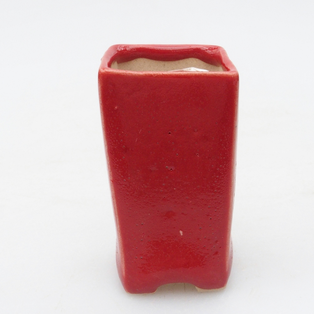Mini-Bonsaischale  3 x 3 x 5,5 cm, Farbe rot